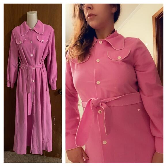 70s bubblegum duster robe - Picture 1 of 8